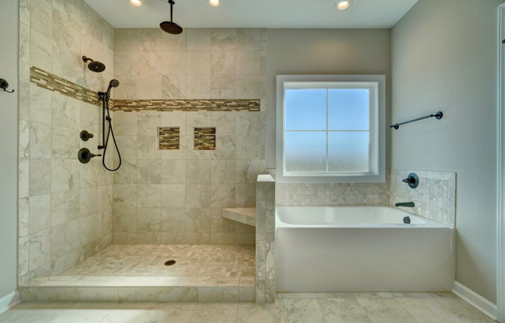 The Branton II Primary Bathroom Shower and Soaker Tub