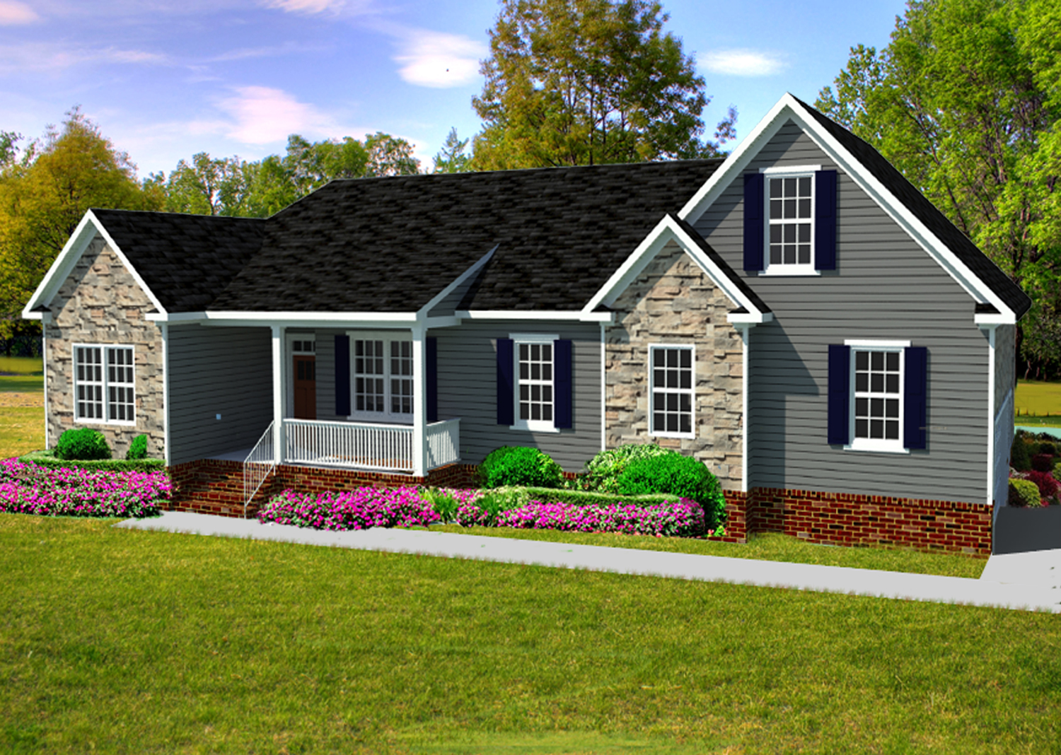 AB Homes Floorplans. Our Floorplans. Floor Plans. The Garthright Rendering 1