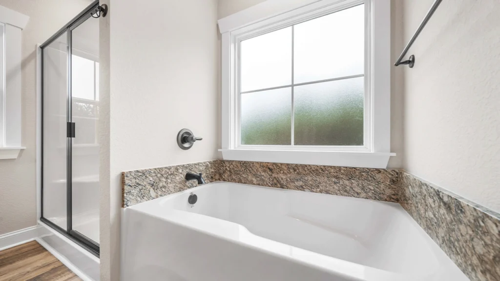 The Mayfield floorplan primary bathroom shower