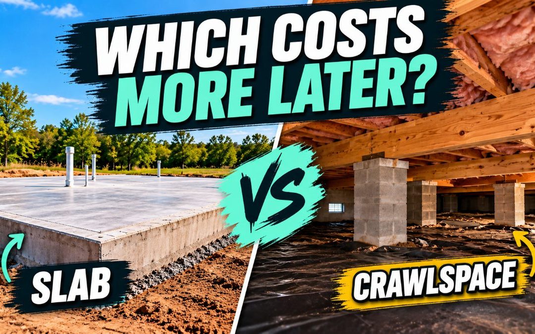 Slab vs. Crawl Space Foundations: Which Is Right for Your New Home?